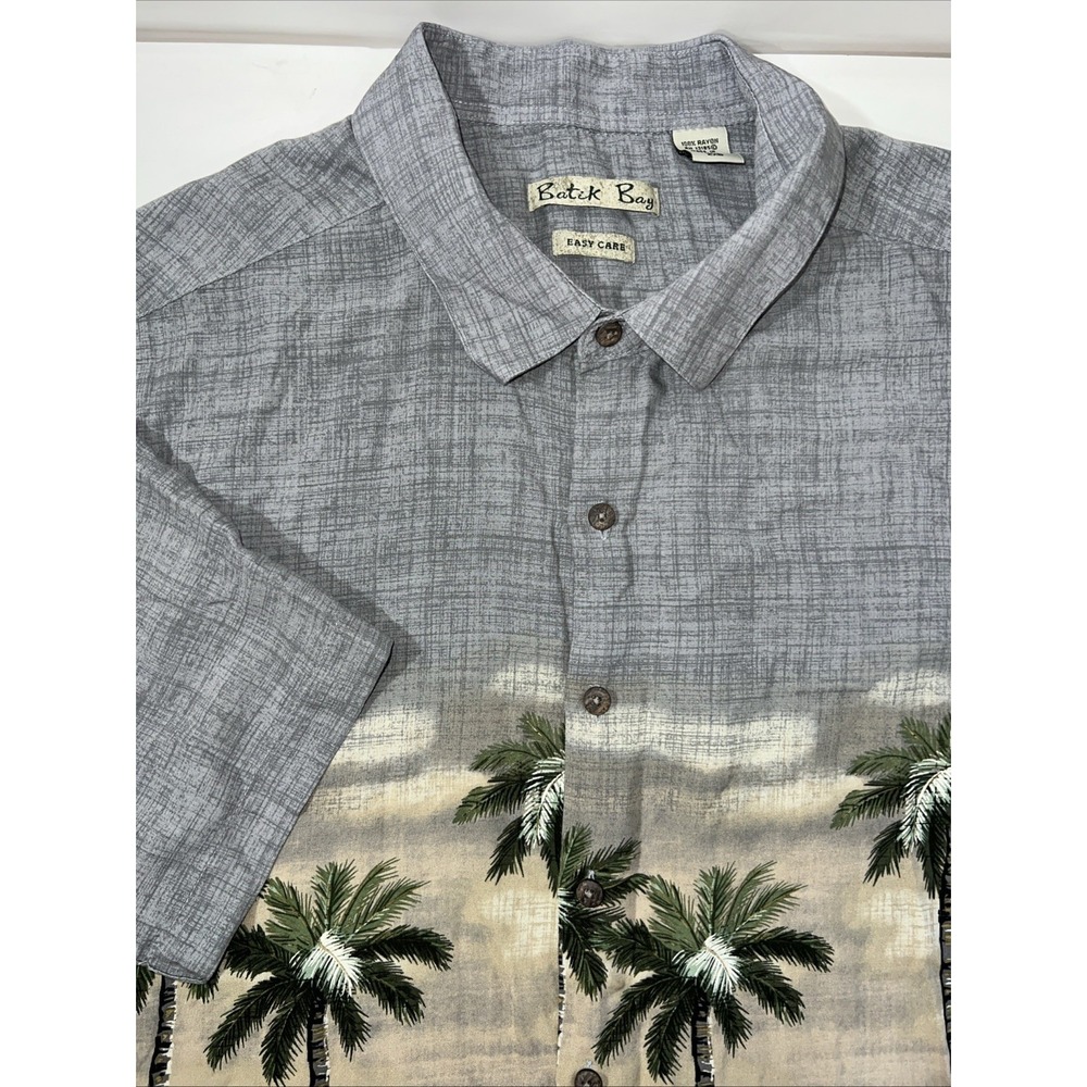 Batik Bay Men's‎ Hawaiian Shirt Palm Trees Button-Up Short-Sleeve 2XB